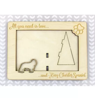 Cavalier King Charles Spaniel ramka na zdjęcie ze sklejki Art-Dog