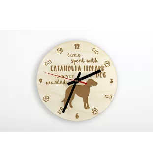 Catahoula Leopard Dog, Catahoula Cur - clock with a dog, wooden clock, wall clock for dog lovers, clock for desk and shelf, Art-Dog