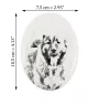 Caucasian Shepherd Dog, Caucasian Ovcharka - commemorative plaque with a photo of a dog, tombstone with a print, personalized oval plaque from the Art-Dog brand