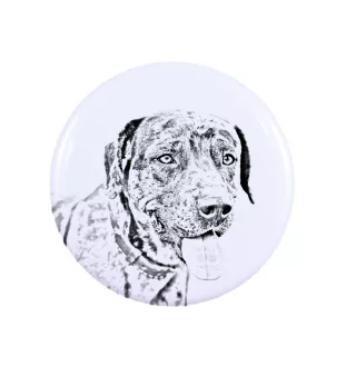 Chien léopard catahoula, Catahoula Leopard Dog - aimant avec un œil de chien, exceptionnellement léger, aimant puissant, produit fabriqué à la main par la marque Art-Dog