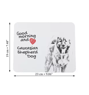 Caucasian Shepherd Dog, Caucasian Ovcharka - mouse pad with print, personalized dog-themed mouse pad, unique gadget for an office worker by Art-Dog brand