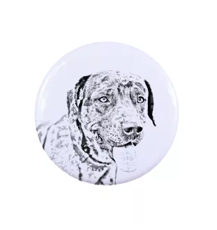 Catahoula Leopard Dog, Catahoula Cur - Anstecknadel mit Ihrem Hund, fügen Sie Ihr eigenes Foto hinzu, Marke Art-Dog