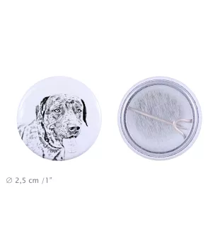 Catahoula Leopard Dog przypinka z psem mała Art-Dog