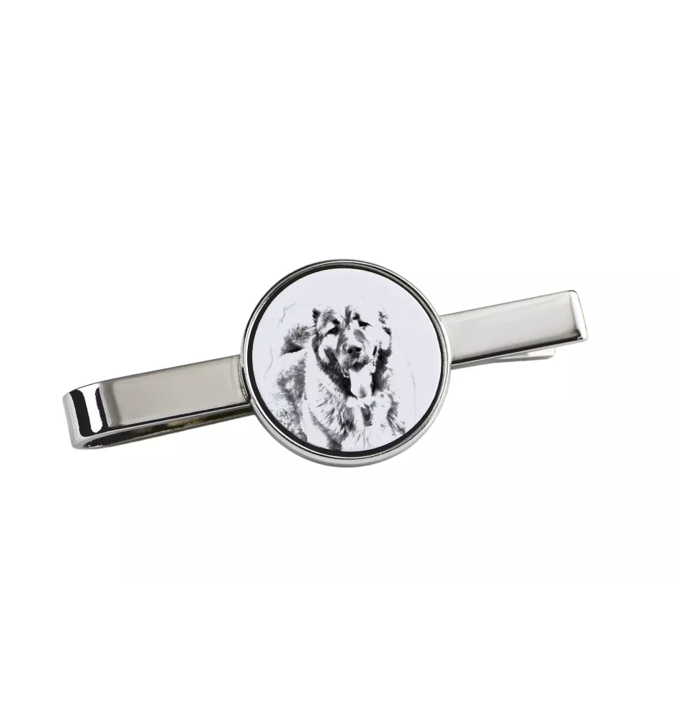 Caucasian Shepherd Dog, Caucasian Ovcharka - tie clip with a dog, personalized tie clip, a unique gift for a man from the Art-Dog brand