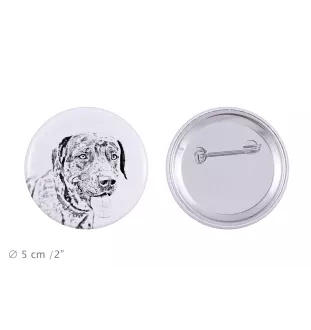 Catahoula Leopard Dog przypinka z psem duża Art-Dog