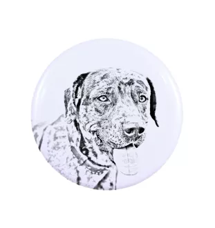 Catahoula Leopard Dog, Catahoula Cur - Anstecknadel mit Ihrem Hund, fügen Sie Ihr eigenes Foto hinzu, Marke Art-Dog