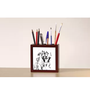Berger du Caucase - porte-stylo avec chien, organiseur de bureau avec impression, décoration de bureau personnalisée de la marque Art-Dog