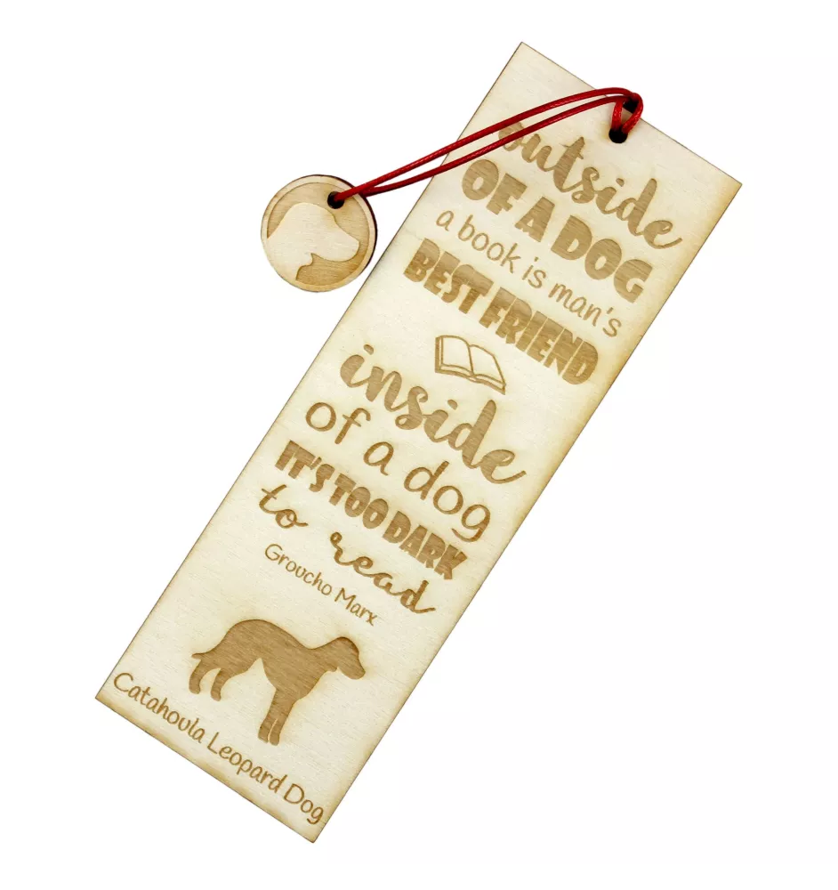Catahoula Leopard Dog, Catahoula Cur - Lesezeichen mit Hund, personalisiertes Lesezeichen, Geschenk für Bücherwurm von der Marke Art-Dog