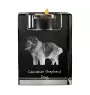 Berger du Caucase - Bougeoir avec photo de chien, porte bougie en cristal, cadeau personnalisé par la marque Art-Dog