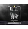 Berger du Caucase - Bougeoir avec photo de chien, porte bougie en cristal, cadeau personnalisé par la marque Art-Dog