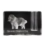 Berger du Caucase - Porte-stylos, organiseur en cristal avec photo de chien, décoration de bureau unique par la marque Art-Dog