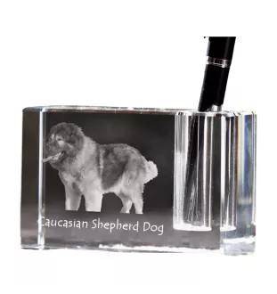 Owczarek kaukaski  penholder kryształowy z psem Art-Dog