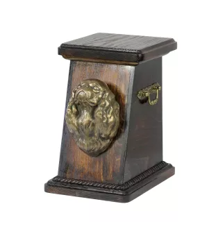 Cavalier King Charles Spaniel - urn for dog ashes, elegant urn with a statue, commemorative urn with a bust of a dog by Art-Dog brand