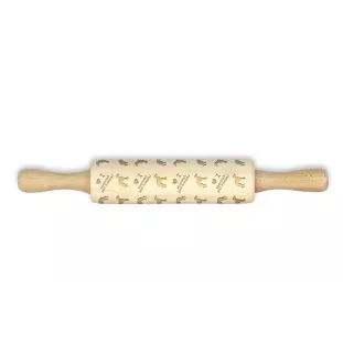 Catahoula Leopard Dog, Catahoula Cur - small rolling pin with a dog, patterned dough roller, gadget for ceramicists from the Art-Dog brand