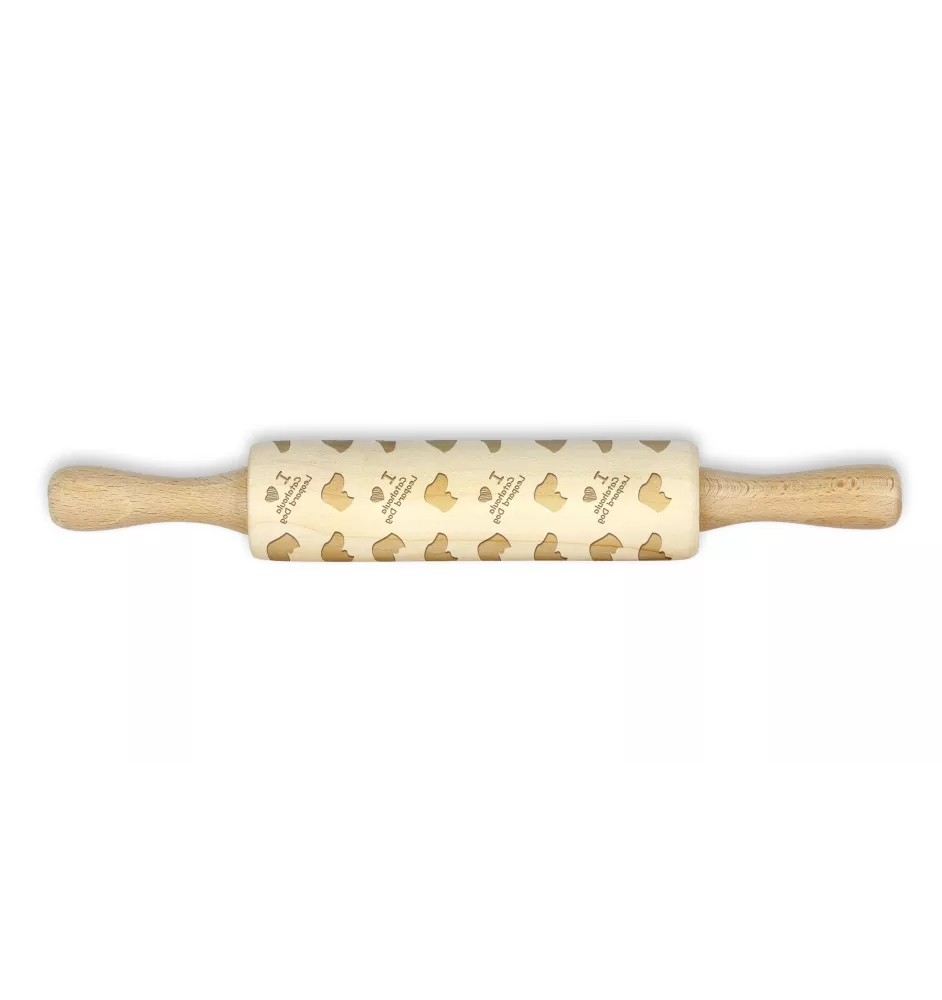 Chien léopard catahoula, Catahoula Leopard Dog - petit rouleau à motifs de chien, rouleau à pâtisserie pour enfant, décoration en argile céramique de la marque Art-Dog