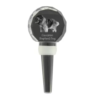 Berger du Caucase - Bouchon de bouteille en cristal, bouchon de vin unique avec photo, cadeau personnalisé pour sommelier par la marque Art-Dog