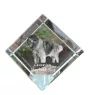 Berger du Caucase - un cube de cristal avec une photo, une photo de cheval dans le cristal, un presse-papiers cubique de la marque Art-Dog
