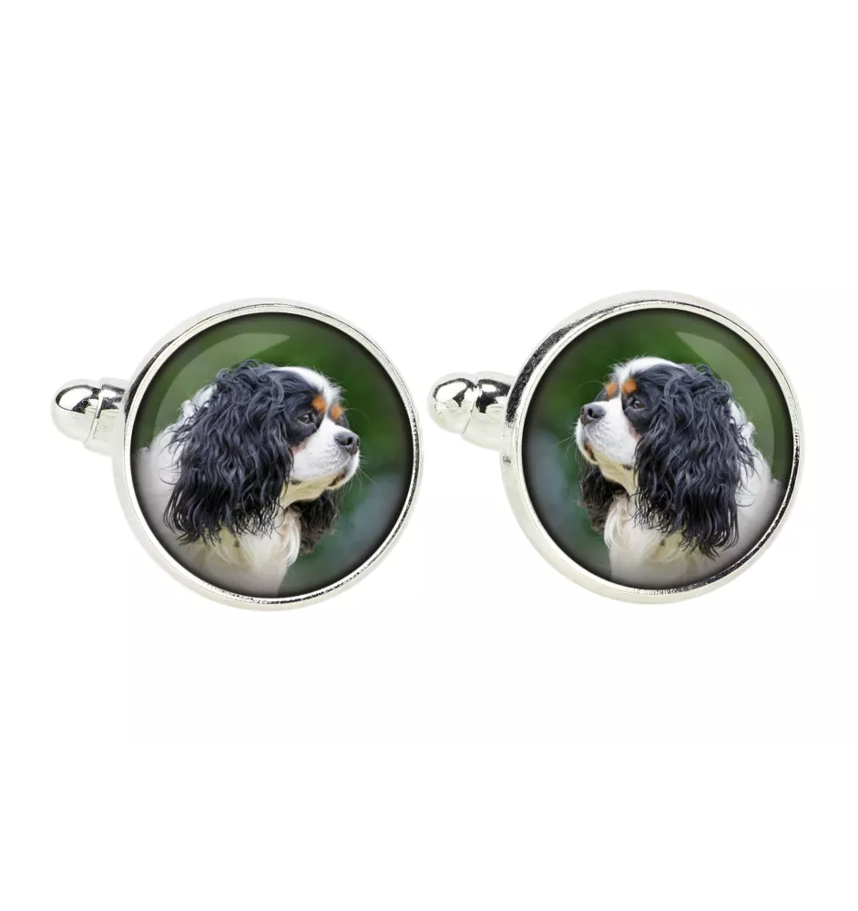 Cavalier King Charles Spaniel - boutons de manchette, décoration de chemise, pendentif de chemise de la marque Art-Dog