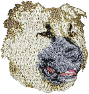 Caucasian Shepherd Dog, Caucasian Ovcharka - dog-shaped patch, embroidered patch, unique decoration for Art-Dog backpack