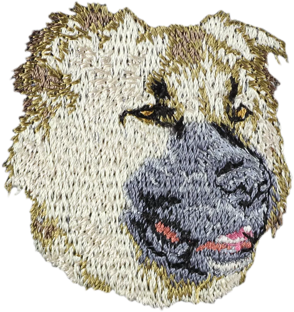 Caucasian Shepherd Dog, Caucasian Ovcharka - dog-shaped patch, embroidered patch, unique decoration for Art-Dog backpack