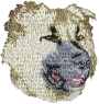 Caucasian Shepherd Dog, Caucasian Ovcharka - dog-shaped patch, embroidered patch, unique decoration for Art-Dog backpack