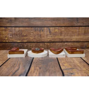 Caucasian Shepherd Dog, Caucasian Ovcharka - wooden LOVE sign, interior decoration with a dog, charming ornament for the shelf by Art-Dog brand