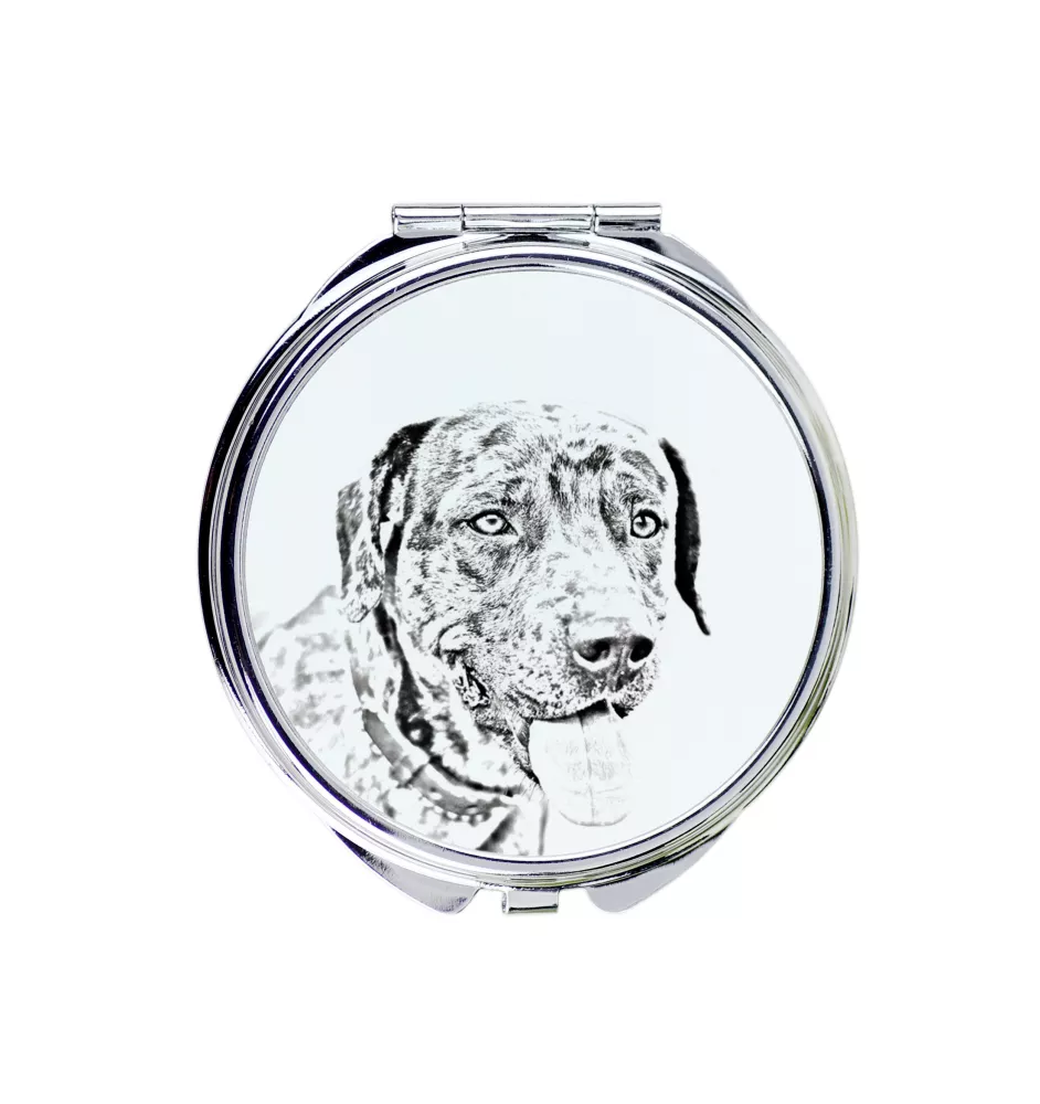 Catahoula Leopard Dog, Catahoula Cur - Pocket mirror with a dog, personalized mirror for a purse, compact mirror with Art-Dog brand print.