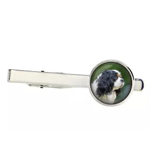 Cavalier King Charles Spaniel - tie clip in a box, stylish tie, personalized jewelry from the Art-Dog brand