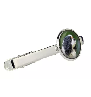 Cavalier King Charles Spaniel - tie clip in a box, stylish tie, personalized jewelry from the Art-Dog brand