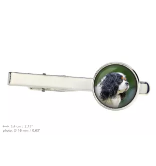 Cavalier King Charles Spaniel - tie clip in a box, stylish tie, personalized jewelry from the Art-Dog brand
