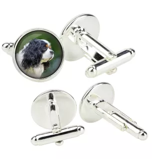 Cavalier King Charles Spaniel - Manschettenknöpfe in einer Schachtel, handgefertigter Schmuck, Produkt der Marke Art-Dog