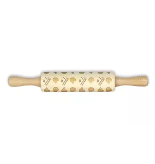 Caucasian Shepherd Dog, Caucasian Ovcharka - small rolling pin with a dog pattern, a rolling pin for children's dough, decorating ceramic clay by Art-Dog brand