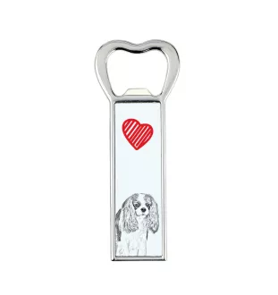 Cavalier King Charles Spaniel - bottle opener with a dog, personalized fridge opener, unique gift for a man by Art-Dog brand