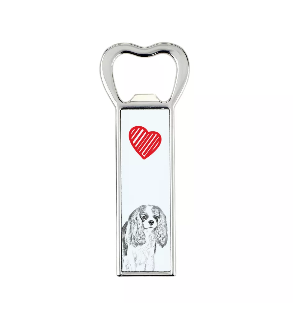 Cavalier King Charles Spaniel - bottle opener with a dog, personalized fridge opener, unique gift for a man by Art-Dog brand