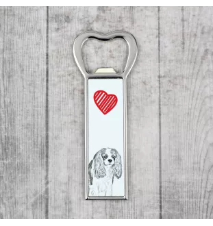 Cavalier King Charles Spaniel - bottle opener with a dog, personalized fridge opener, unique gift for a man by Art-Dog brand