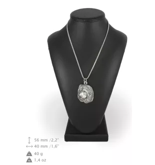 Kaukasischer Schäferhund, Kaukasischer Owtscharka - Halskette mit Hund, Hundeanhänger an einer silbernen Kette, einzigartiger Schmuck der Marke Art-Dog