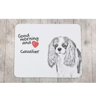 Cavalier King Charles Spaniel - Mauspad mit Druck, personalisiertes Mauspad mit Hund, einzigartiges Gadget für Büroangestellte von Art-Dog.