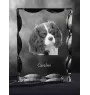 Cavalier King Charles Spaniel - Kristall mit einem Hundebild, Glasstatuette mit einem Bild, einzigartiger Bilderrahmen der Marke Art-Dog