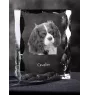 Cavalier King Charles Spaniel - Kristall mit einem Hundebild, Glasstatuette mit einem Bild, einzigartiger Bilderrahmen der Marke Art-Dog