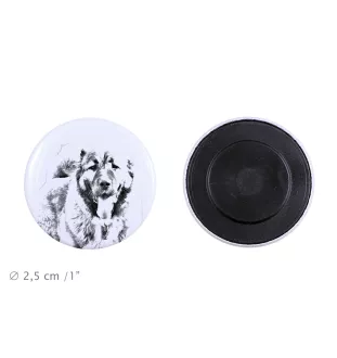 Berger du Caucase - aimant avec un œil de chien, exceptionnellement léger, aimant puissant, produit fabriqué à la main par la marque Art-Dog