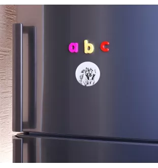 Kaukasischer Schäferhund, Kaukasischer Owtscharka Magnet mit einem Hundepfotenabdruck, außergewöhnlich leicht, starker Magnet, handgefertigtes Produkt der Marke Art-Dog