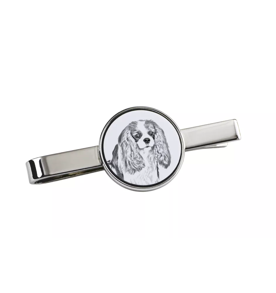 Cavalier King Charles Spaniel - Krawattenklammer mit Hund, personalisierter Krawattenclip, einzigartiges Geschenk für Männer von der Marke Art-Dog