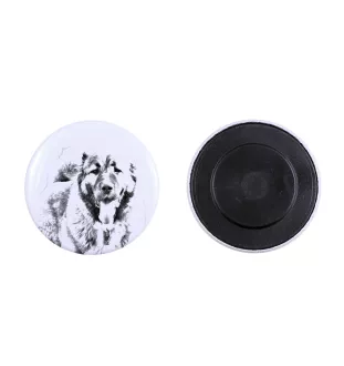 Caucasian Shepherd Dog, Caucasian Ovcharka - magnet with a dog's pupil, exceptionally light, strong magnet, handmade product by the Art-Dog brand