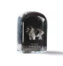 Berger du Caucase - un cube de cristal avec une photo, une photo de chien dans le cristal, un presse-papiers cubique de la marque Art-Dog