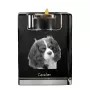 Cavalier King Charles Spaniel - Bougeoir avec photo de chien, porte bougie en cristal, cadeau personnalisé par la marque Art-Dog