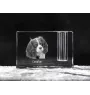 Cavalier King Charles Spaniel - Porte-stylos, organiseur en cristal avec photo de chien, décoration de bureau unique par la marque Art-Dog