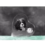 Cavalier King Charles Spaniel - crystal clock with a dog picture, heart-shaped shelf clock, personalized standing clock by Art-Dog brand