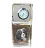 Cavalier King Charles Spaniel - crystal clock with a photo, a photo of a dog in crystal, personalized desk clock by Art-Dog brand