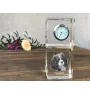 Cavalier King Charles Spaniel - crystal clock with a photo, a photo of a dog in crystal, personalized desk clock by Art-Dog brand