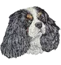 Cavalier King Charles Spaniel - Hund geformtes Aufnäher, besticktes Patch, einzigartiges Dekor für den Rucksack der Marke Art-Dog